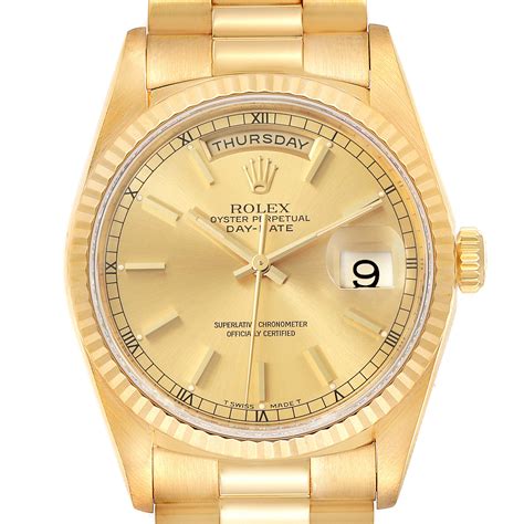 Rolex Day Date 18238 Champagne Dial 